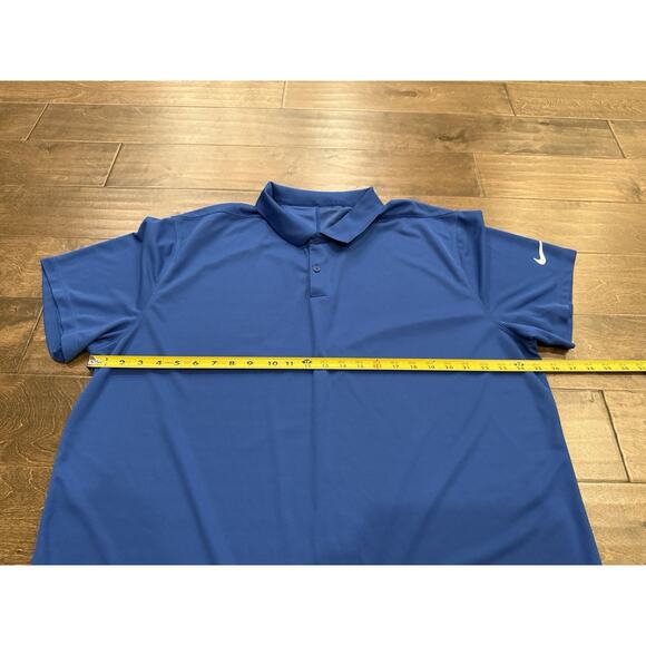 Nike Mens Blue 1/4 Button Polo Dri-Fit Collared Golf Lightweight Shirt Size XXL - Picture 9 of 9
